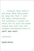 Can't and Won't: Stories