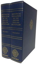 Historical Thesaurus of the Oxford English Dictionary - 2 volume set